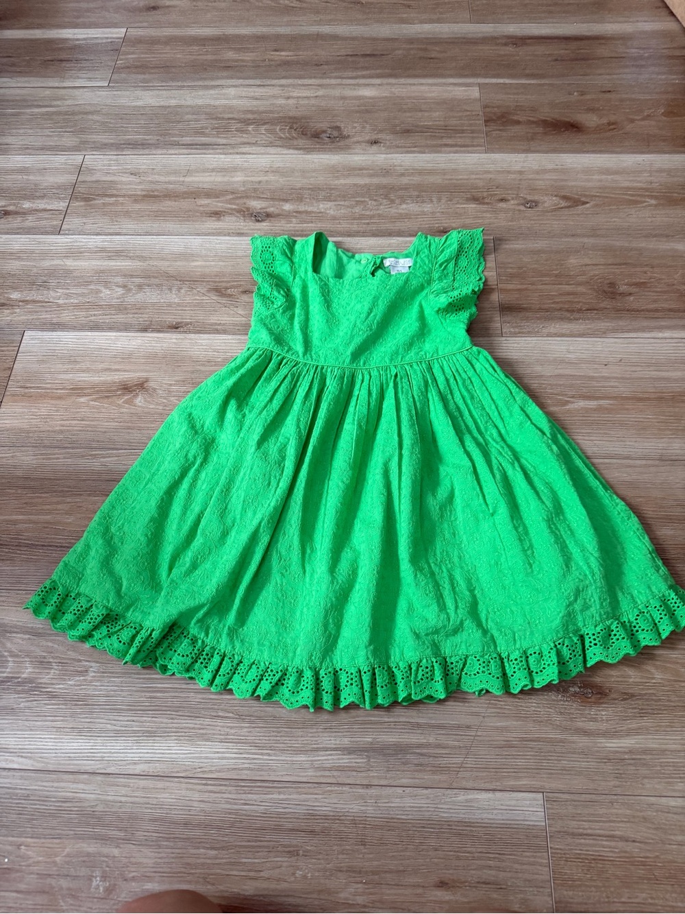 Rachel Zoe Bright Green Eyelet Dress for Girls